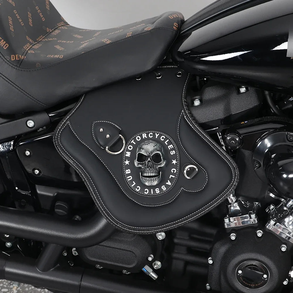 Skull Motorcycle Side Saddle Heat Shield
