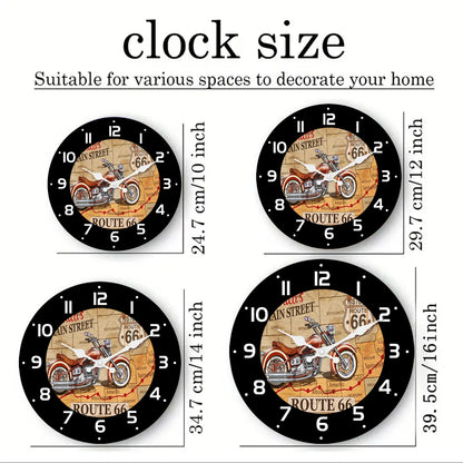 Route 66 Retro Wall Clock