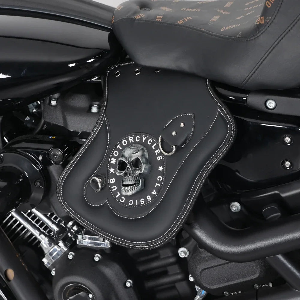 Skull Motorcycle Side Saddle Heat Shield