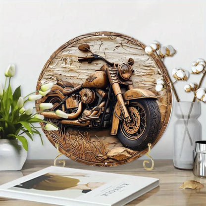 2D Motorcycle Print Aluminum Sign