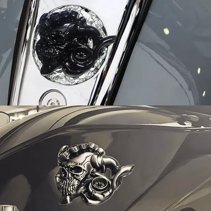 Metal Skull Motorcycle Fuel Tank Stickers
