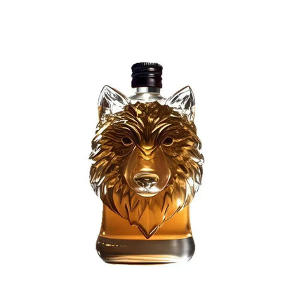 3D Wolf Head Whiskey Bottle
