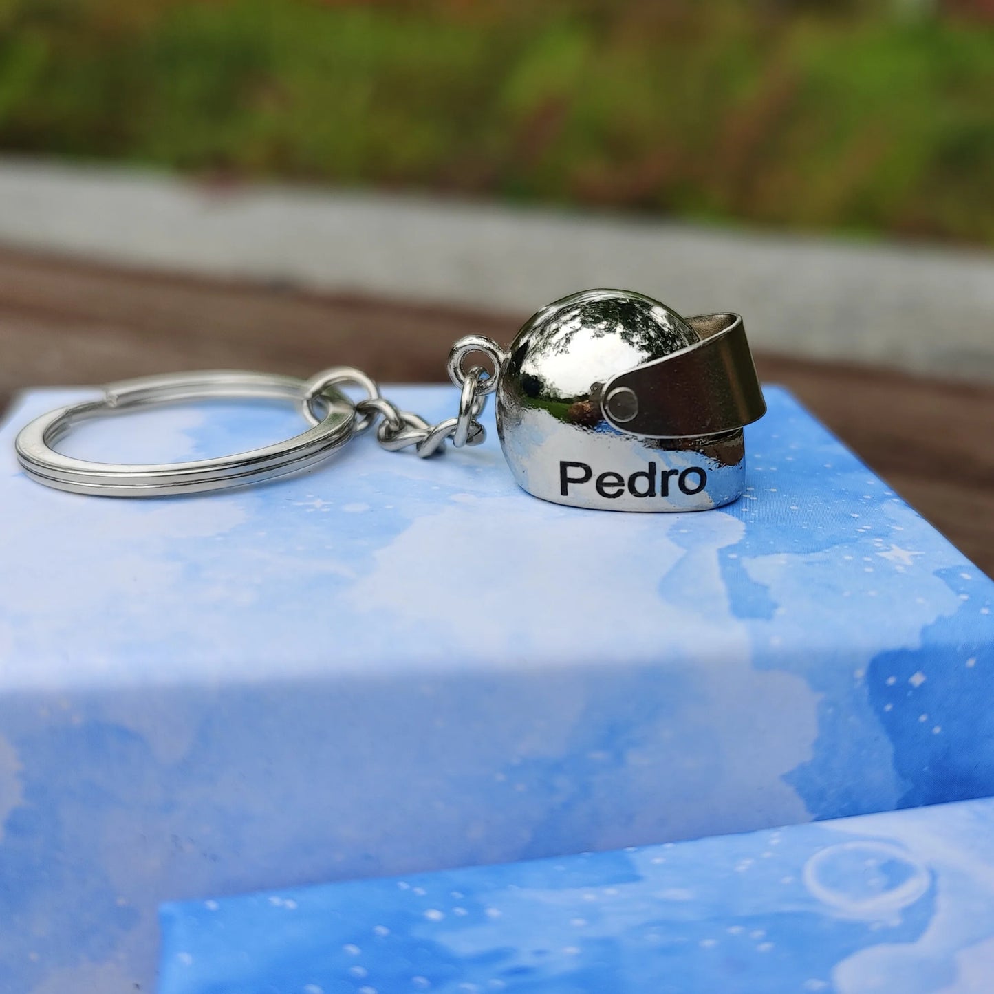Customized Motorcycle Helmet Keychain