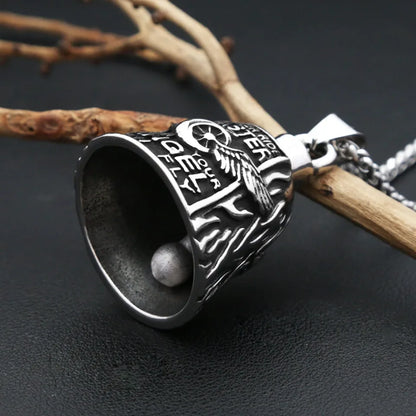 Never Ride Faster Than Your Angel Can Fly Bell / Necklace