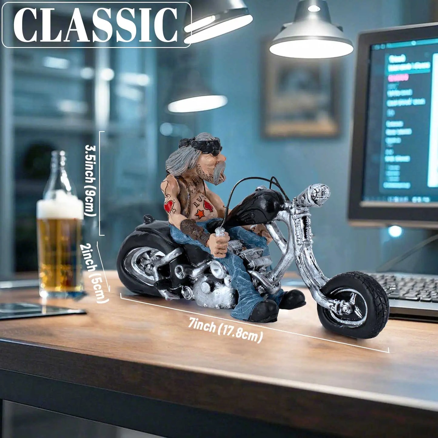 Funny Biker Resin Figurine