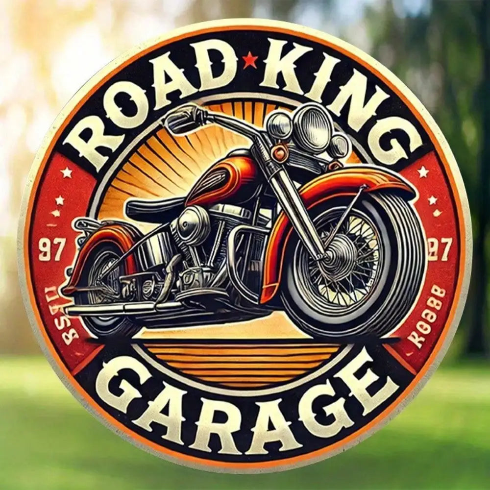 Road King Garage Metal Sign