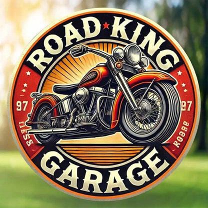Road King Garage Metal Sign