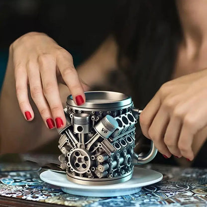 V6 / V8 Engines Stainless Steel Coffee Mug