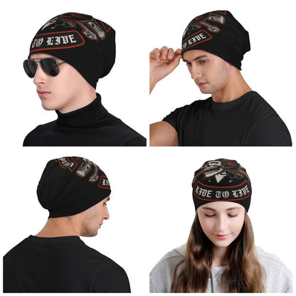 Live to Ride Ride To Live Skull Beanie