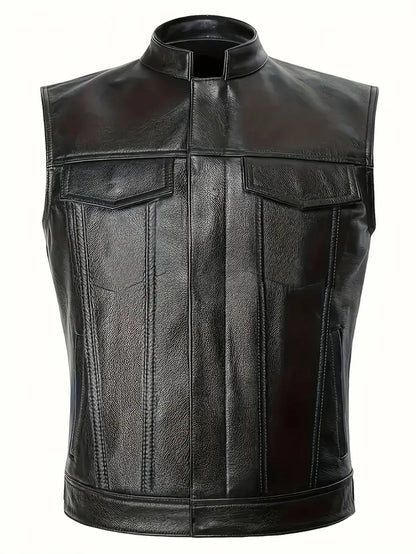 Live To Ride Born To Be Free Eagle Embroidered Leather Vest