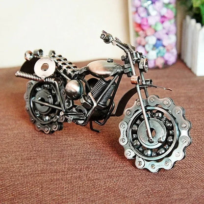 Vintage Motorcycle Figurine