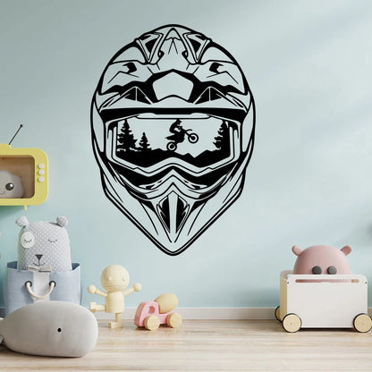 Large Helmet Motocross Wall Sticker