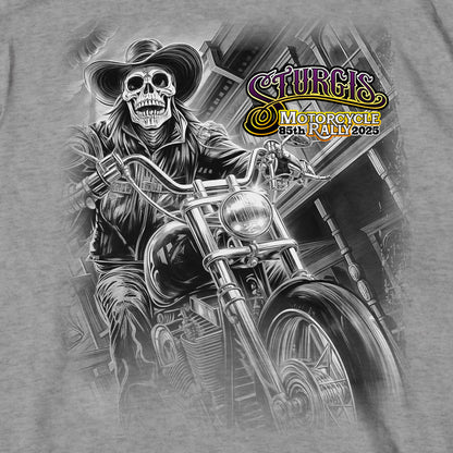 2025 Sturgis Motorcycle Rally #1 Ghost Rider Heather Grey Men's T-Shirt