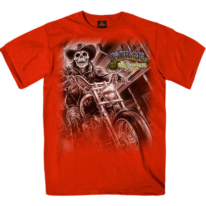 2025 Sturgis Motorcycle Rally #1 Ghost Rider Red Men's T-Shirt