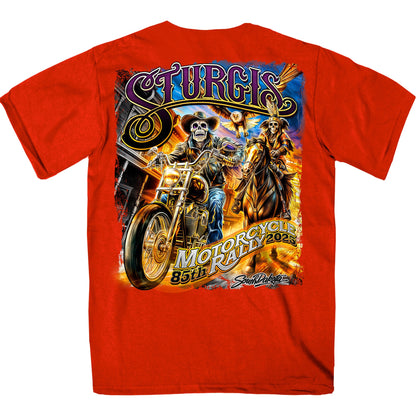 2025 Sturgis Motorcycle Rally #1 Ghost Rider Red Men's T-Shirt