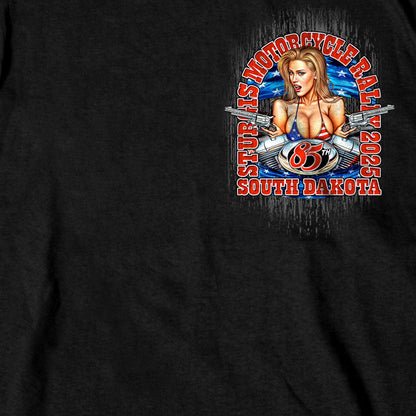 2025 Sturgis Motorcycle Rally SS Black T-Shirt
