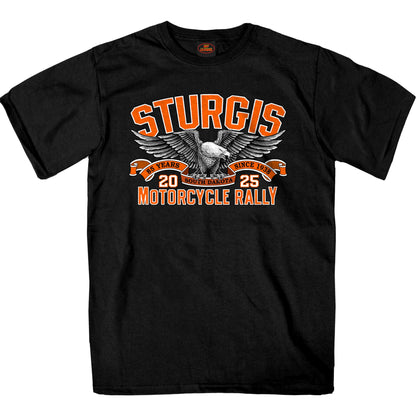 2025 Sturgis Motorcycle Rally Main Street Photo SS Black T-shirt