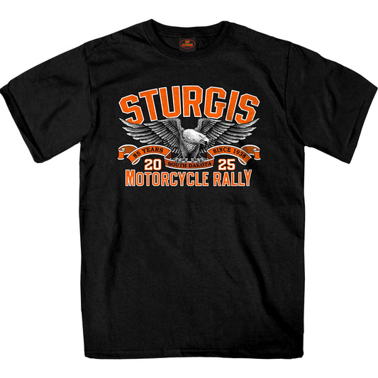 2025 Sturgis Motorcycle Rally Main Street Photo SS Black T-shirt