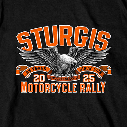 2025 Sturgis Motorcycle Rally Main Street Photo SS Black T-shirt