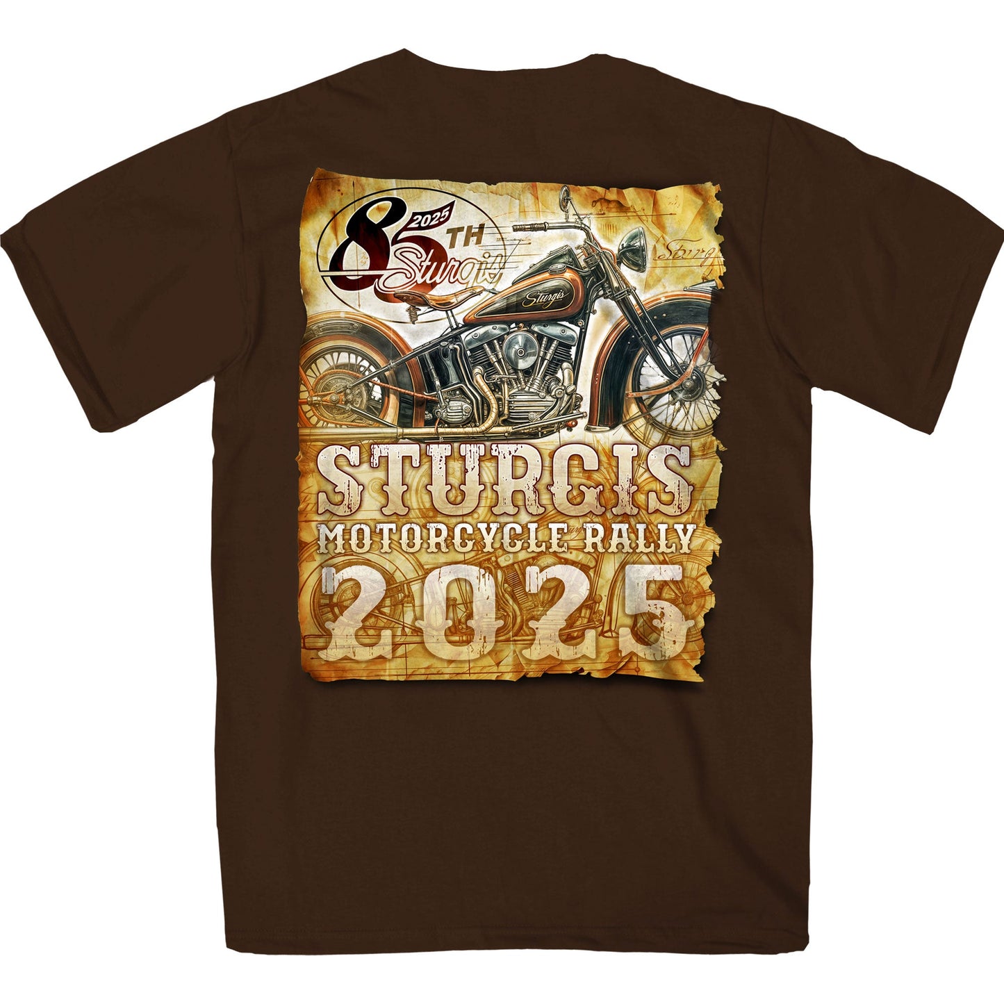 2025 Sturgis Motorcycle Rally Drafting Chocolate SS T-Shirt