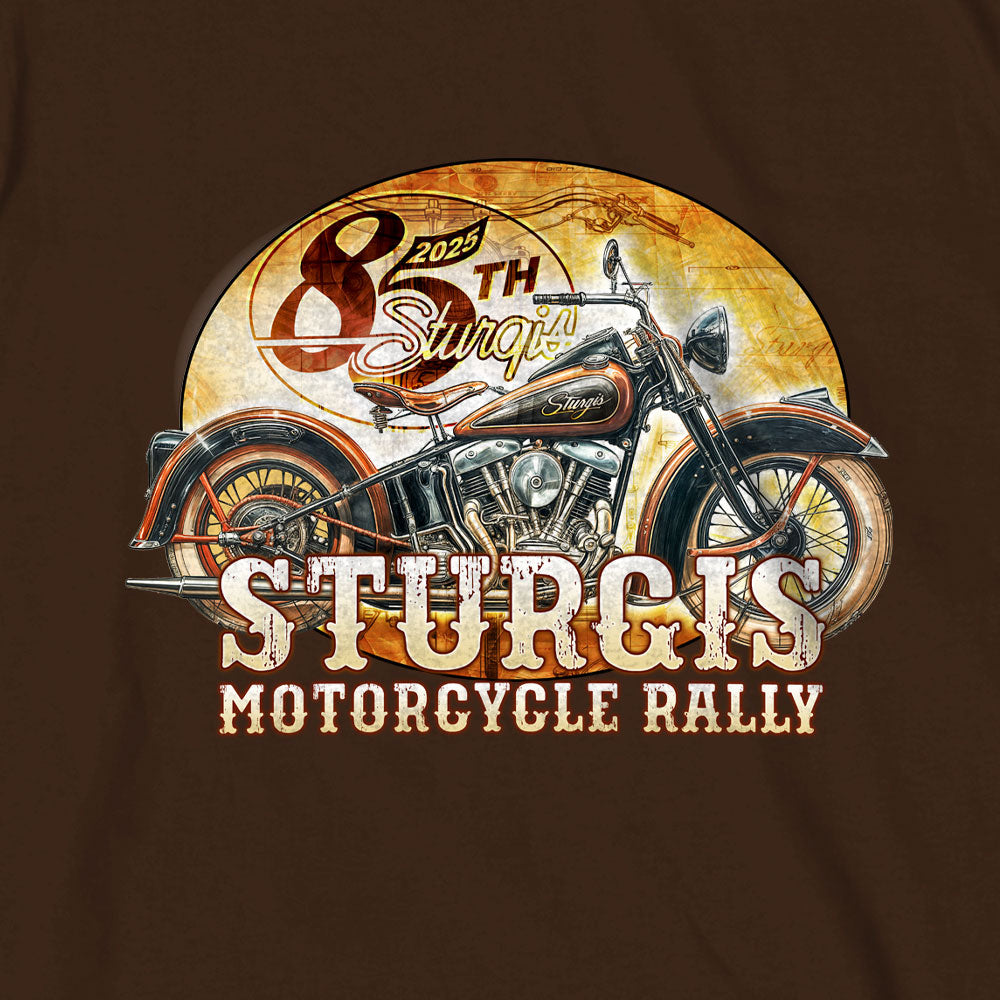 2025 Sturgis Motorcycle Rally Drafting Chocolate SS T-Shirt