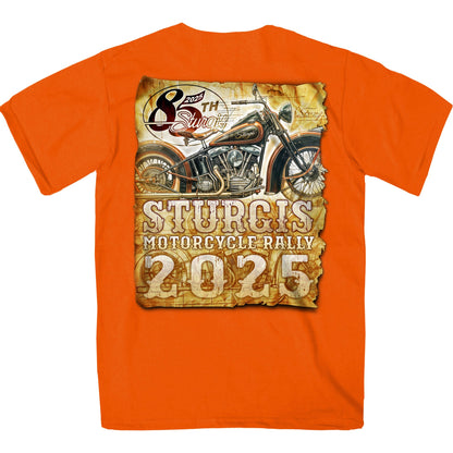 2025 Sturgis Motorcycle Rally Drafting Orange SS T-Shirt