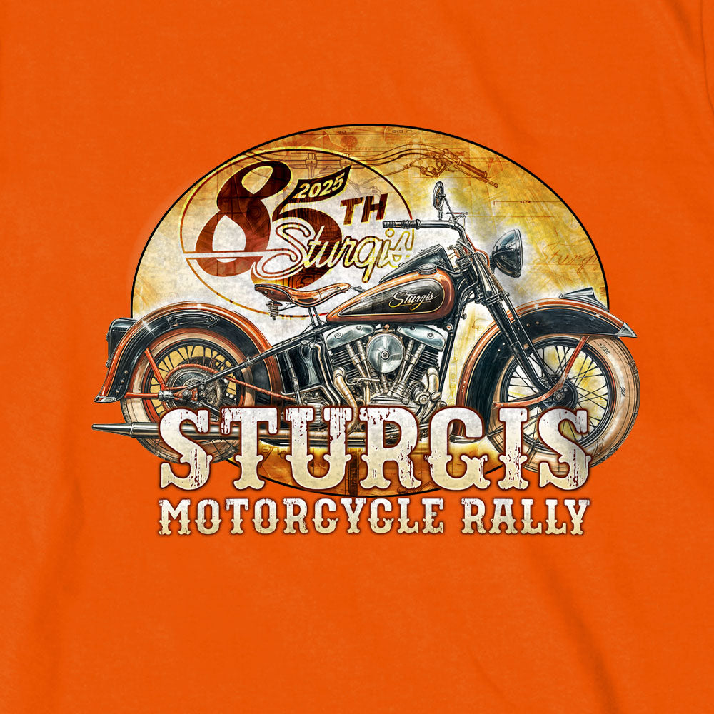 2025 Sturgis Motorcycle Rally Drafting Orange SS T-Shirt