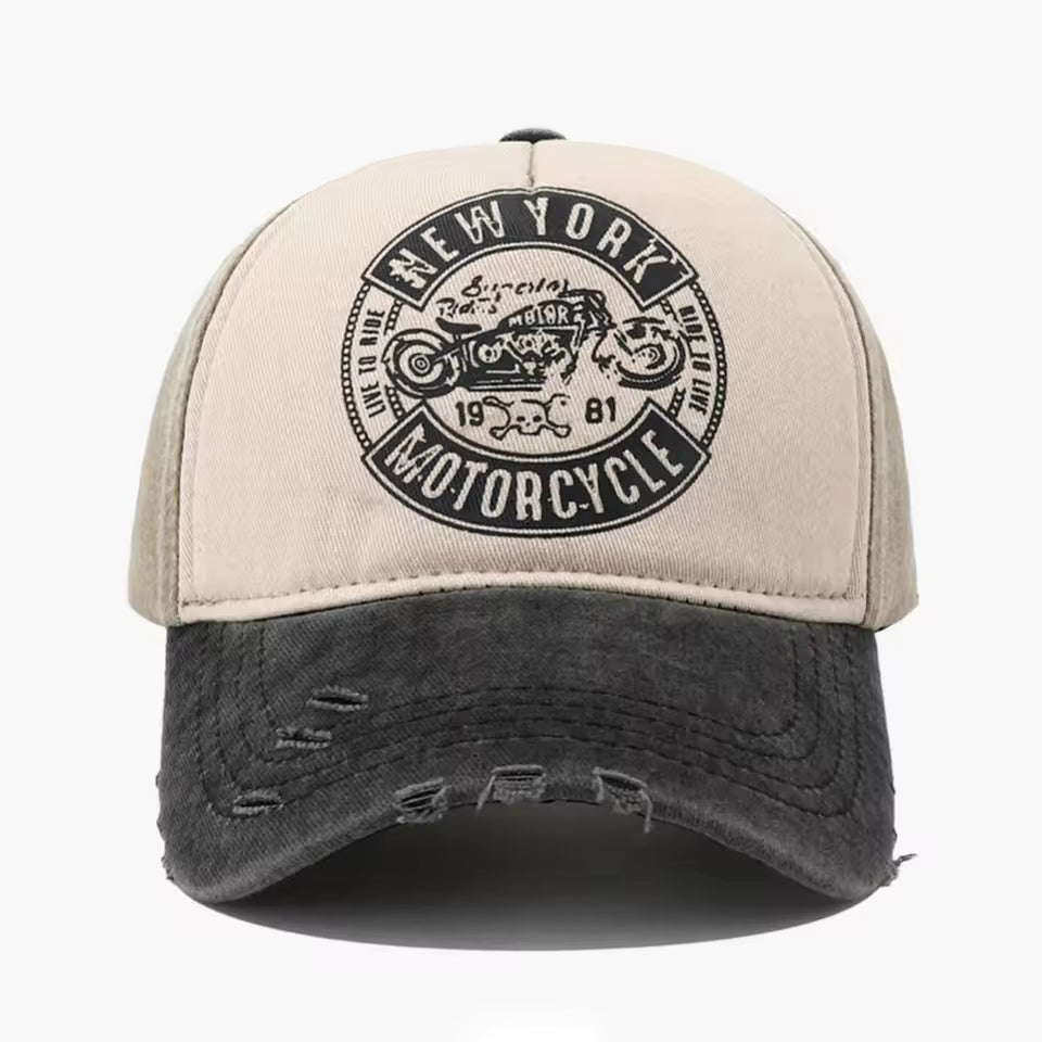 New York Motorcycle Baseball Cap