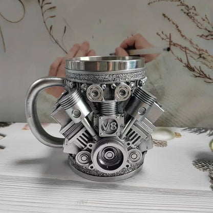 V6 / V8 Engines Stainless Steel Coffee Mug