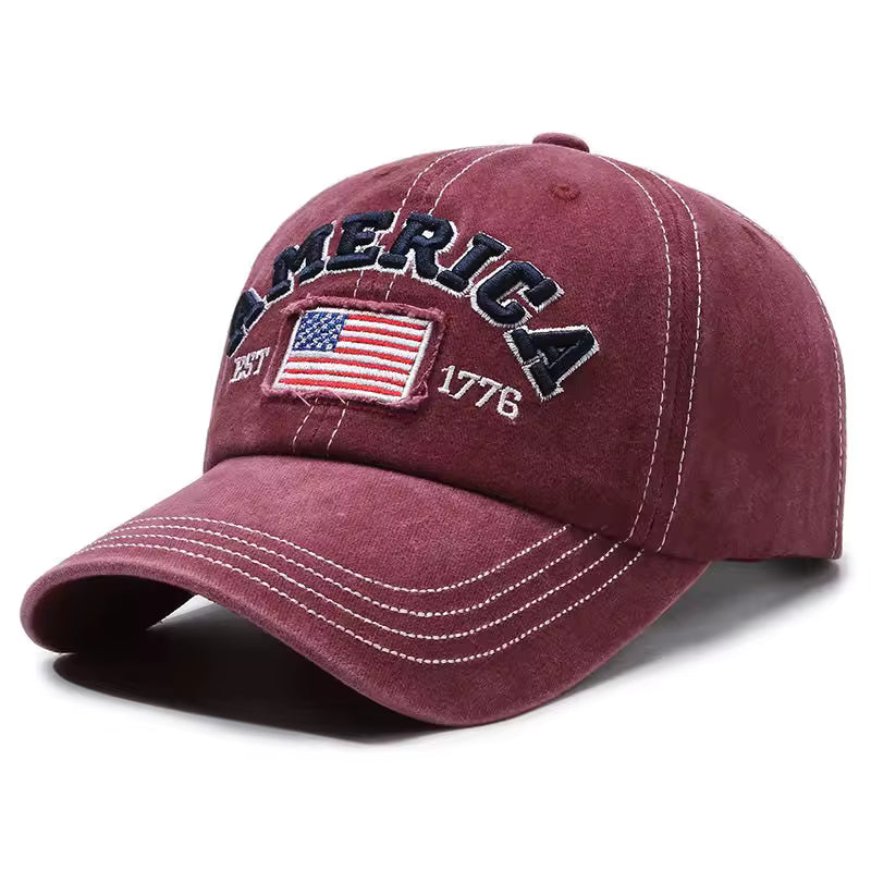 America Vintage Washed Cotton Baseball Cap