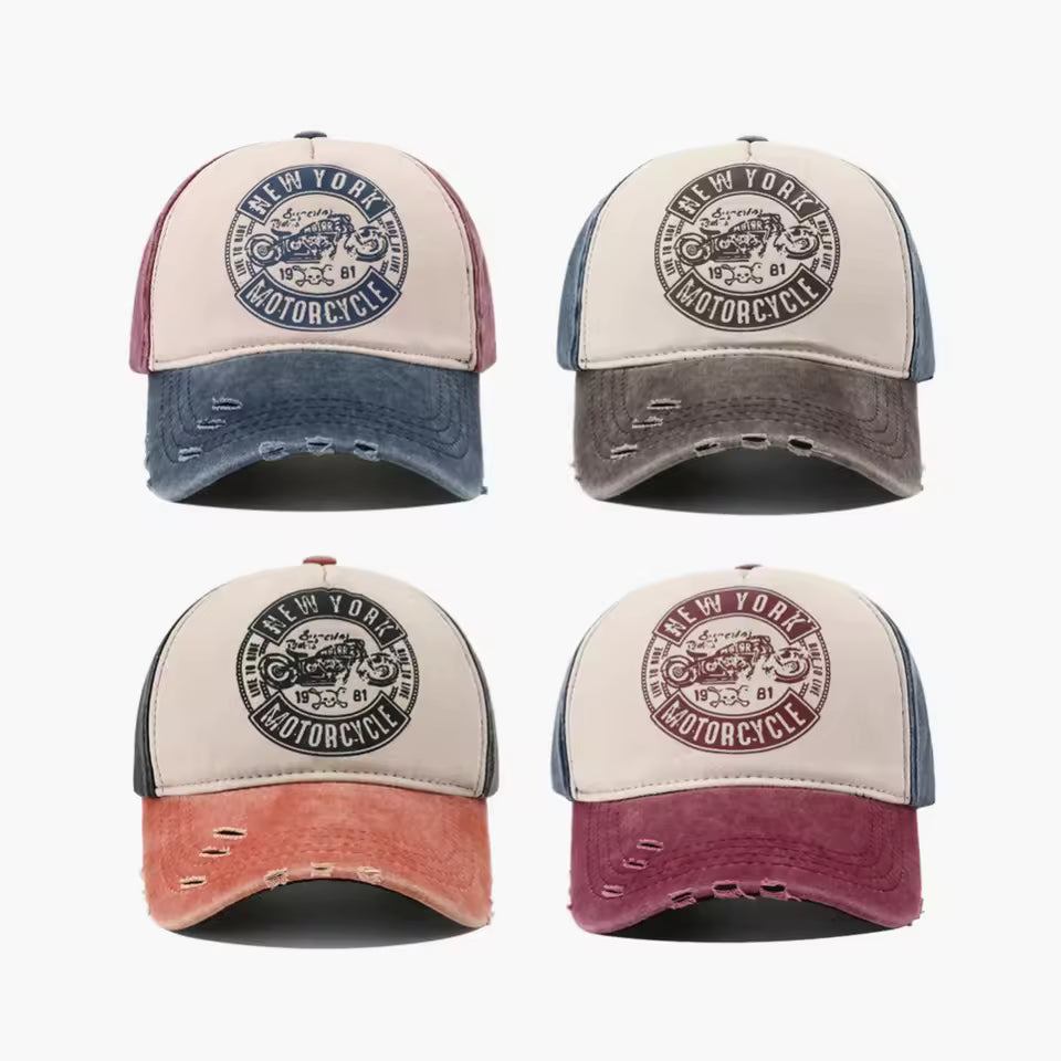New York Motorcycle Baseball Cap