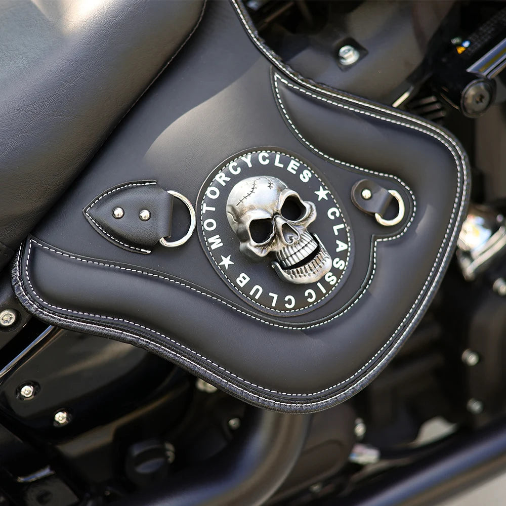 Skull Motorcycle Side Saddle Heat Shield