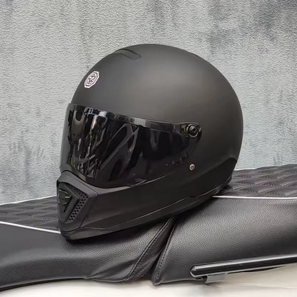 Vintage Street Cruiser Full-Face Motorcycle Helmet TT33