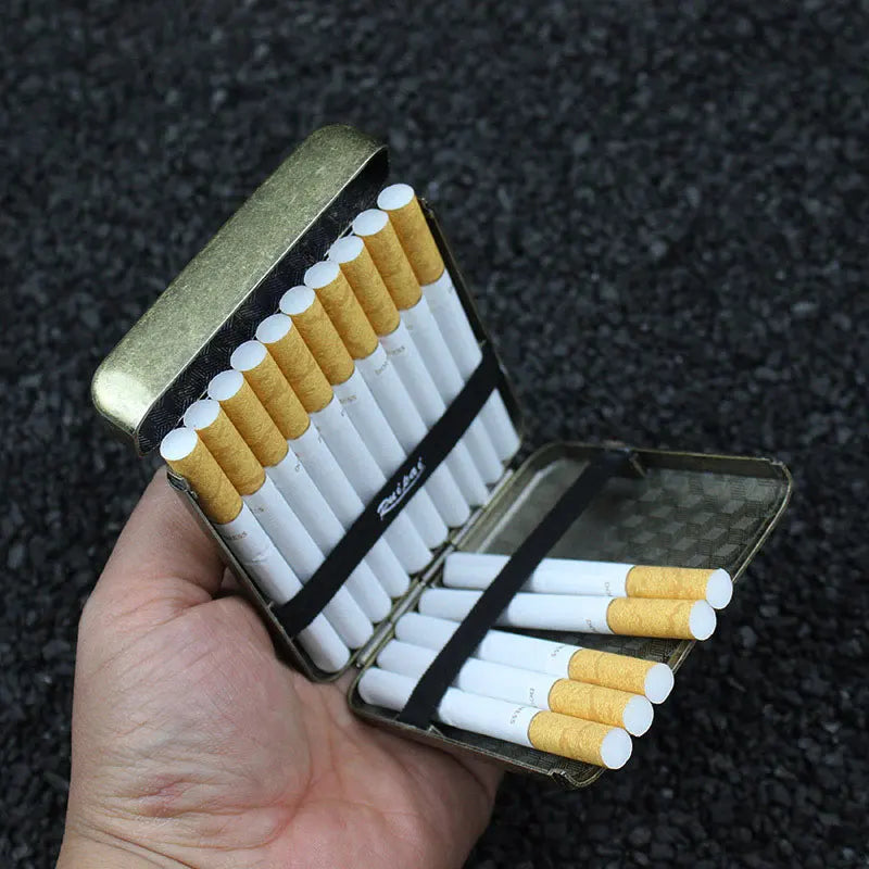 Retro Metal Cigarette Case Box