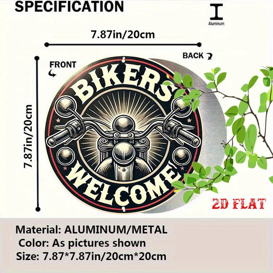 Bikers Welcome Aluminum Sign