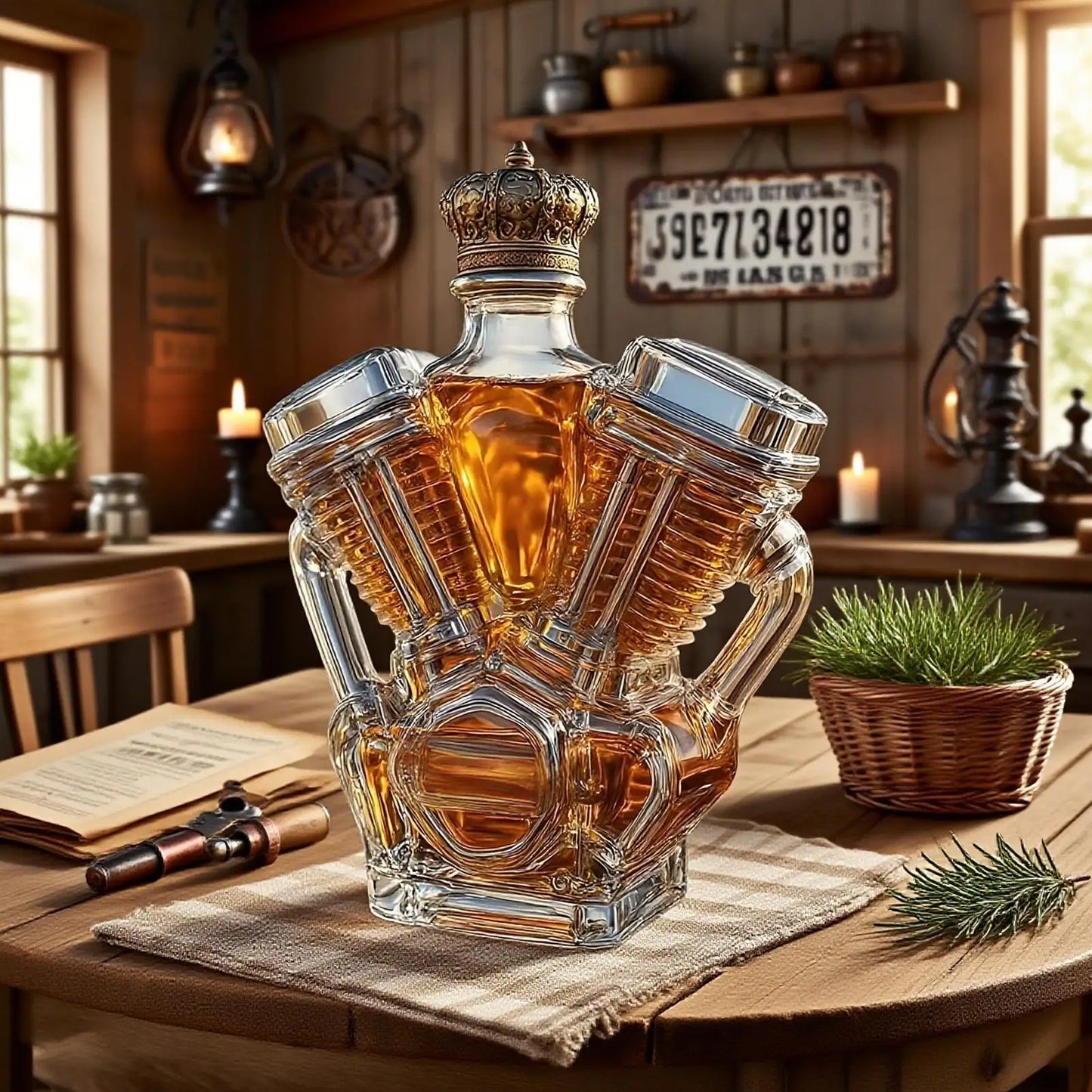 IronPulse Whiskey Bottle