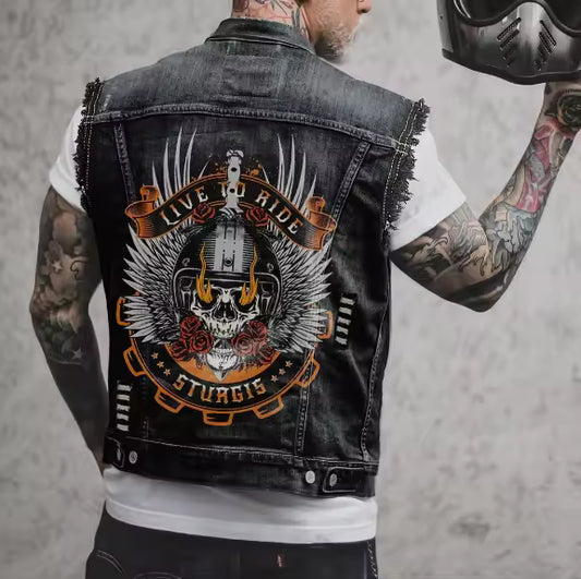 Live To Ride Sturgis Denim Vest