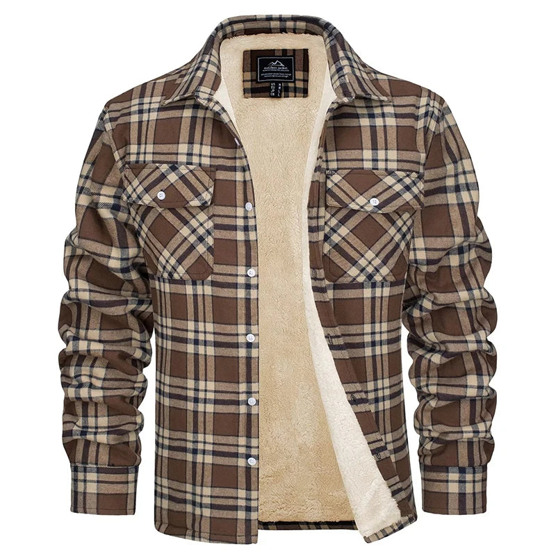 Ridge Fleece Flannel - Brown – American Biker Gear