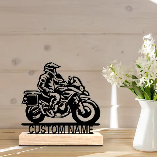 Personalized Motorcycle Metal Sculpture