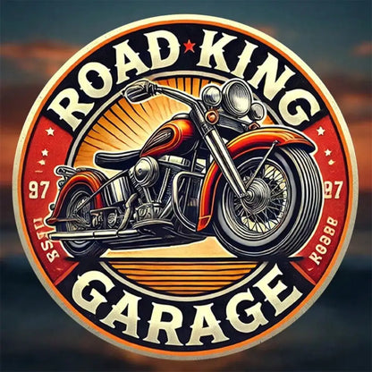 Road King Garage Metal Sign