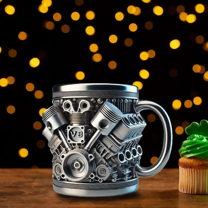V6 / V8 Engines Stainless Steel Coffee Mug