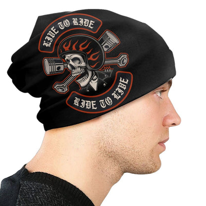 Live to Ride Ride To Live Skull Beanie