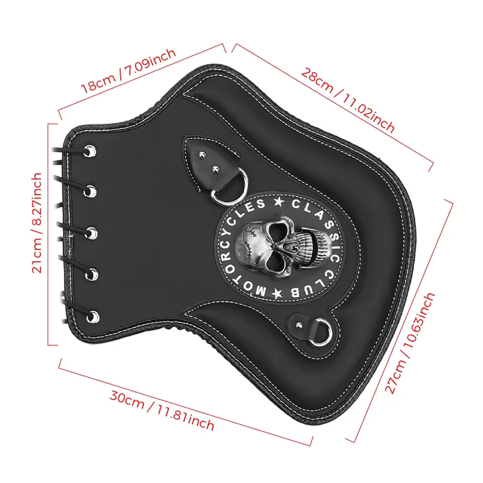 Skull Motorcycle Side Saddle Heat Shield