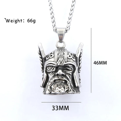 Viking Warrior Bell Pendant Necklace