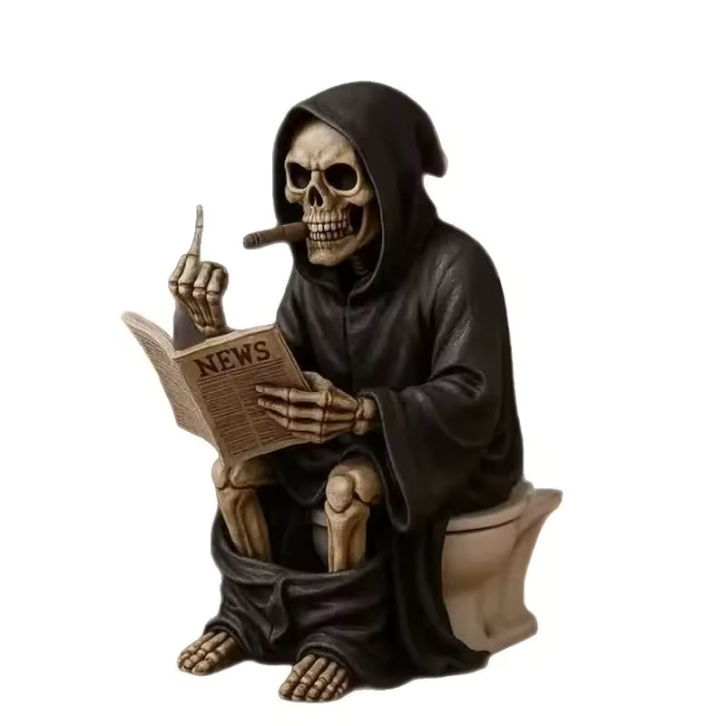 The Grim Reaper On The Toilet Figurine