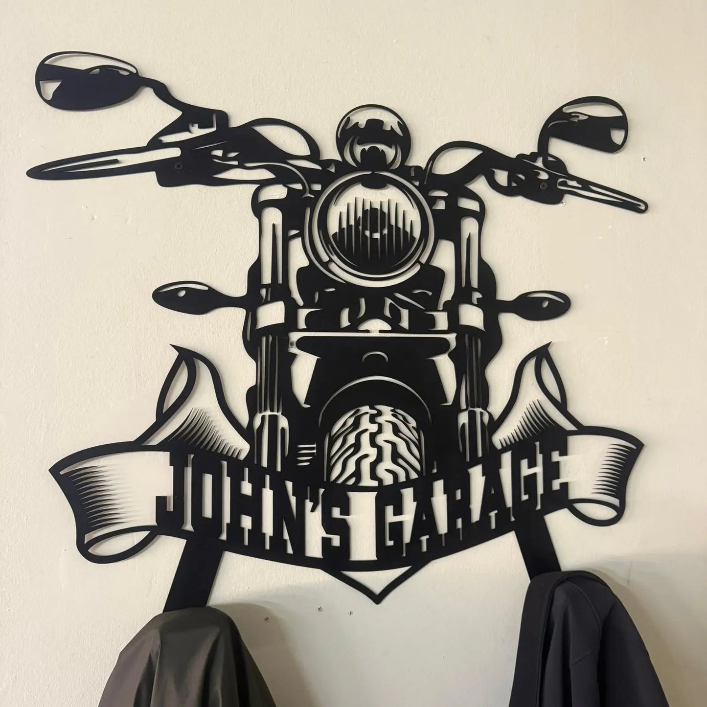 Personalized Metal Motorcycle Jacket Holder