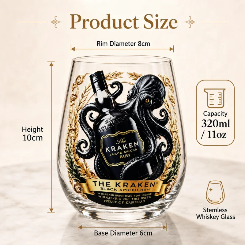 The Kraken Octopus Whiskey Glass