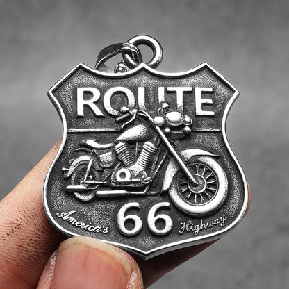 Route 66 Motorcycle Necklace