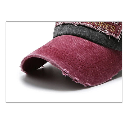 ROCK Embroidered Patch Washed Baseball Cap