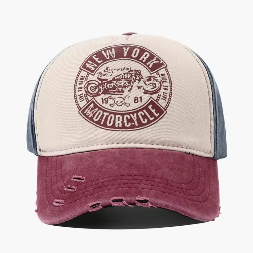 New York Motorcycle Baseball Cap